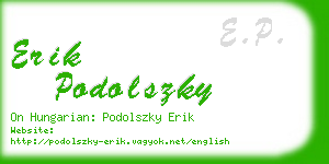 erik podolszky business card